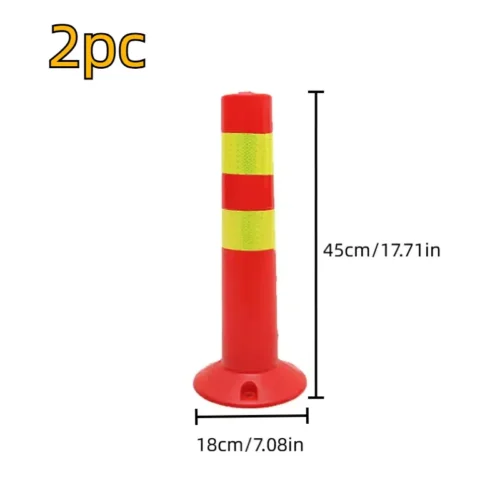 Reflective Traffic Cone with Red and White Stripes