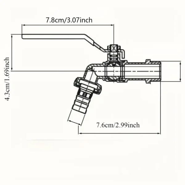 1/2" BSP Lever Garden Hose Tap