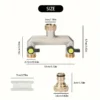 Brass 2-Way Garden Water Distributor