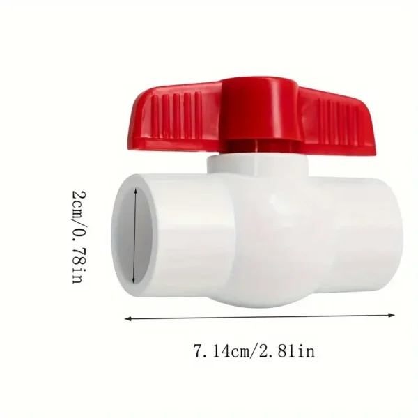 6pcs 1/2" PVC Ball Valves with T-Handles