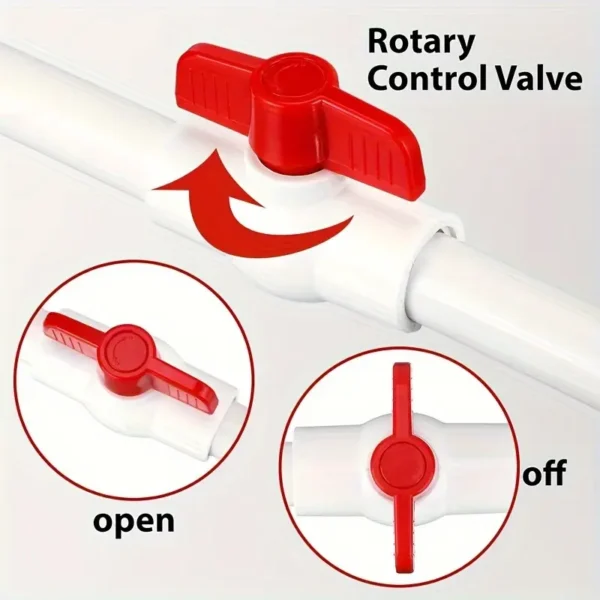 6pcs 1/2" PVC Ball Valves with T-Handles