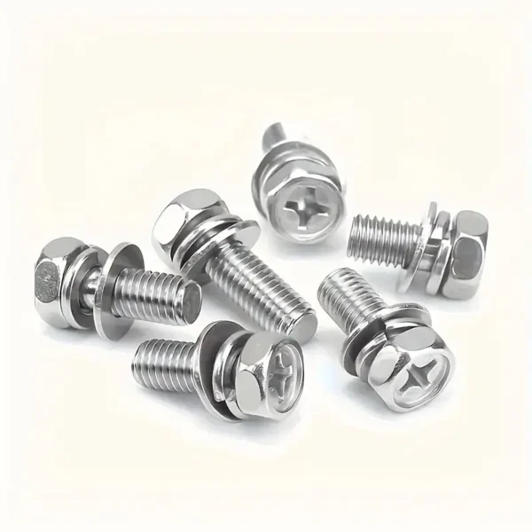 200pcs Stainless Steel Hex Screws